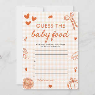 Herfst Hand getrokken Baby shower Raad het Baby-vo Kaart