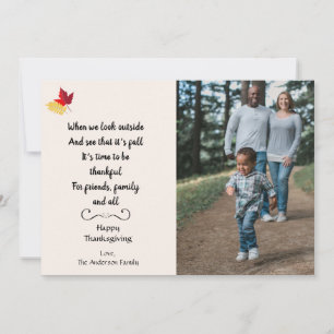 Herfst Happy Thanksgiving Photo Quote Card Feestdagenkaart