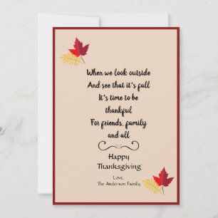 Herfst Happy Thanksgiving Photo Quote Card Feestdagenkaart