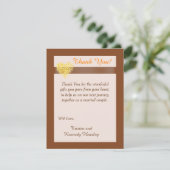 herfst hart 4x5 flatbruiloft Hartelijk dank Bedankkaart (Staand voorkant)