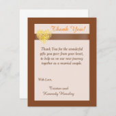 herfst hart 4x5 flatbruiloft Hartelijk dank Bedankkaart (Voorkant / Achterkant)