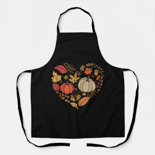 Herfst Hart Cottagecore Pompoen Hart Thanksgiving Schort