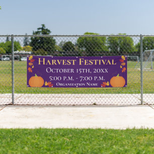 Herfst Harvest Autumn Leaves Pumpkin Festival Spandoek
