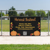 Herfst Harvest Autumn QR Code Pumpkin Festival Spandoek (Insitu)