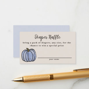 Herfst Harvest Baby shower Diaper Raffle Informatiekaartje