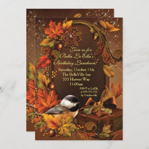 herfst Harvest Birthday Celebration Invitations Kaart