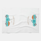 Herfst Harvest  Blue Truck gepersonaliseerd Theedoek (Horizontaal)