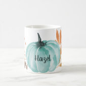 Herfst Harvest Botanical Pumpkin - Aangepaste naam Koffiemok (Center)
