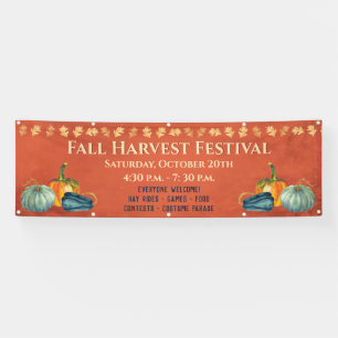 Herfst Harvest Festival Evenement Pompoen Spandoek