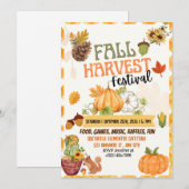 Herfst Harvest Festival Invitation Kaart (Voorkant / Achterkant)