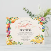 Herfst Harvest Festival Uitnodiging (Staand voorkant)