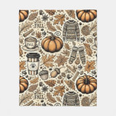 Herfst Harvest Fleece Deken (Voorkant)