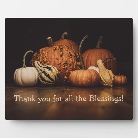 Herfst Harvest | Hartelijk dank voor alle zegening Fotoplaat (Voorkant)