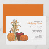 Herfst Harvest Invitation Kaart (Voorkant / Achterkant)