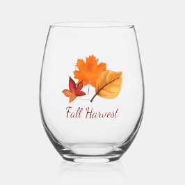 Herfst Harvest Leaves Wijnglas Zonder Voet