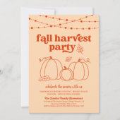 Herfst Harvest Party Invitation Kaart (Voorkant)