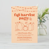 Herfst Harvest Party Invitation Kaart (Staand voorkant)