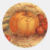 Herfst Harvest pompoenen  Ronde Sticker (Voorkant)