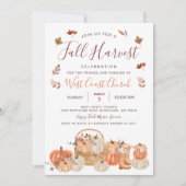 Herfst Harvest Pumpkin Party, Herfst Fest Communit Kaart (Voorkant)