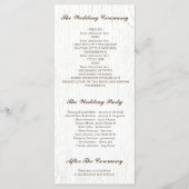 Herfst Harvest Rustic Pumpkin Floral Wedding Progr Programma (Achterkant)