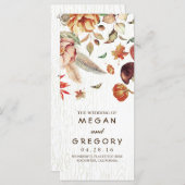 Herfst Harvest Rustic Pumpkin Floral Wedding Progr Programma (Voorkant / Achterkant)