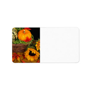 Herfst Harvest Sunflower Etiket