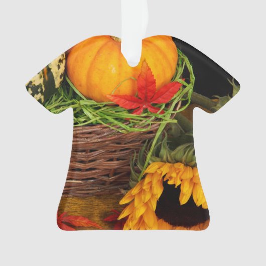 Herfst Harvest Sunflower Ornament (voorkant)