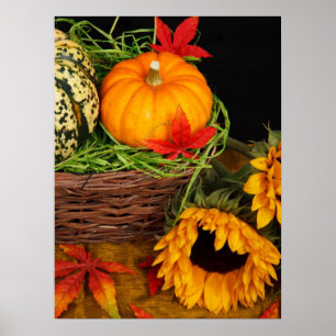 Herfst Harvest Sunflower   Poster
