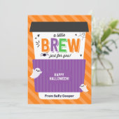 Herfst Harvest Teacher Halloween Coffee Gift Kaart (Staand voorkant)