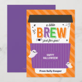 Herfst Harvest Teacher Halloween Coffee Gift Kaart (Voorkant / Achterkant)