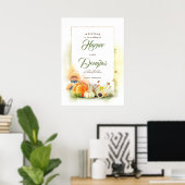 Herfst Harvest Wedding Welcome Sign Poster (Thuiskantoor)