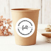 Herfst Hayrides Bonfire Cider Thanksgiving Ronde Sticker