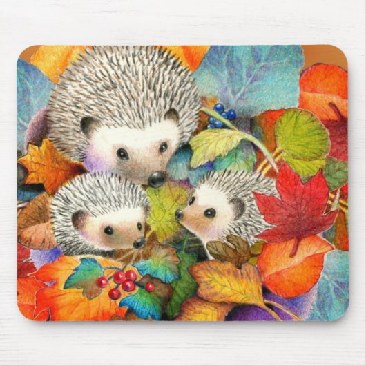 Herfst Hedégel Mousepad Mouse Mat Muismat (Voorkant)
