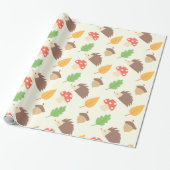 Herfst Hedegel Pattern Cadeaupapier (Uitgerold)