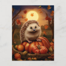 Herfst Hedgehog Briefkaart