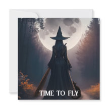 Herfst Heksen Landschap Met Volle Maan Zwarte Kat 