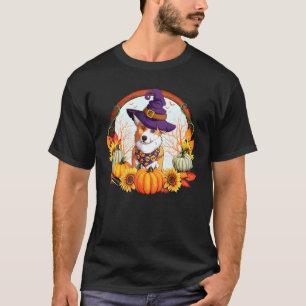 Herfst Heksen Welsh Corgi Halloween Kostuum Wo T-shirt
