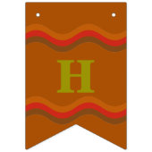 Herfst/herfst aangepaste decoratieve bundelbanner vlaggetjes (Derde vlag)