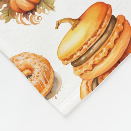 Herfst Herfst Aangepaste Monogram Naam Fleece Deke Deken (Hoek)