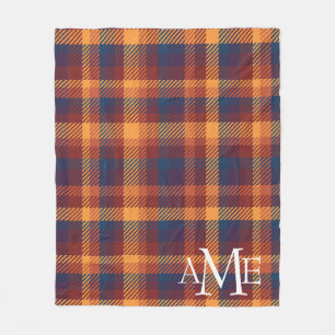 Herfst Herfst Aarde Tonen Plaid Patroon Fleece Deken