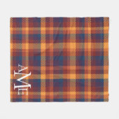 Herfst Herfst Aarde Tonen Plaid Patroon Fleece Deken (Voorkant (Horizontaal))