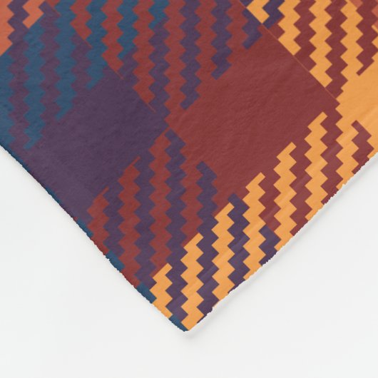 Herfst Herfst Aarde Tonen Plaid Patroon Fleece Deken (Hoek)