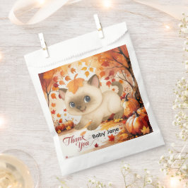 Herfst Herfst Baby shower voor kattenliefhebbers Bedankzakje
