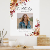 Herfst Herfst Begrafenisprogramma Foto Order of Se Poster (Keuken)