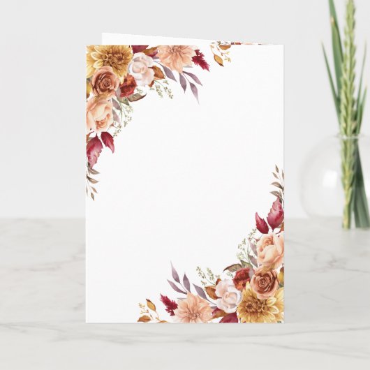 Herfst Herfst Begrafenisprogramma Foto Order of Se Programma (Achterkant)