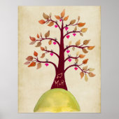 Herfst herfst Bigouding Monogram Poster (Voorkant)