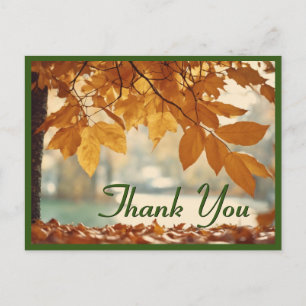 Herfst Herfst blad landschap Dank u Briefkaart