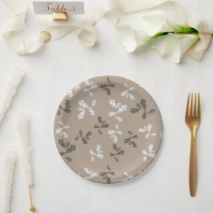 Herfst Herfst bladeren bruin patroon Papieren Bordje