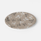 Herfst Herfst bladeren bruin patroon Papieren Bordje (Gekanteld)