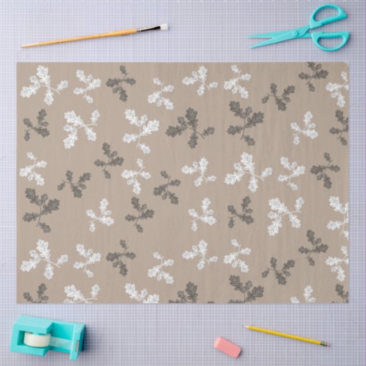 Herfst Herfst bladeren bruin taupepatroon Tissuepapier (Craft)